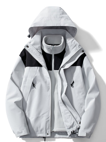 Chaqueta de invierno casual 3 en 1 con capucha para mujer | Ideal para otoño/invierno
