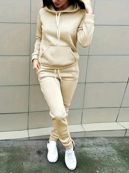 Elisa | Chaqueta casual con capucha y pantalón de chándal con bolsillos Perfecto para días informales