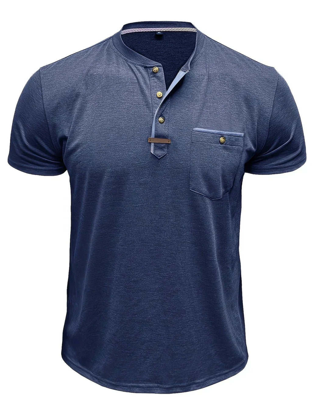 Męska Koszulka Henley Guzikami