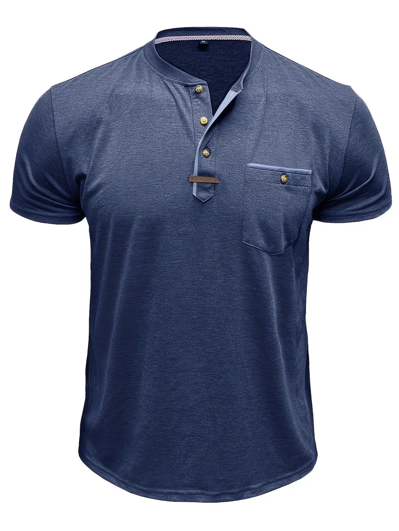 Męska Koszulka Henley Guzikami