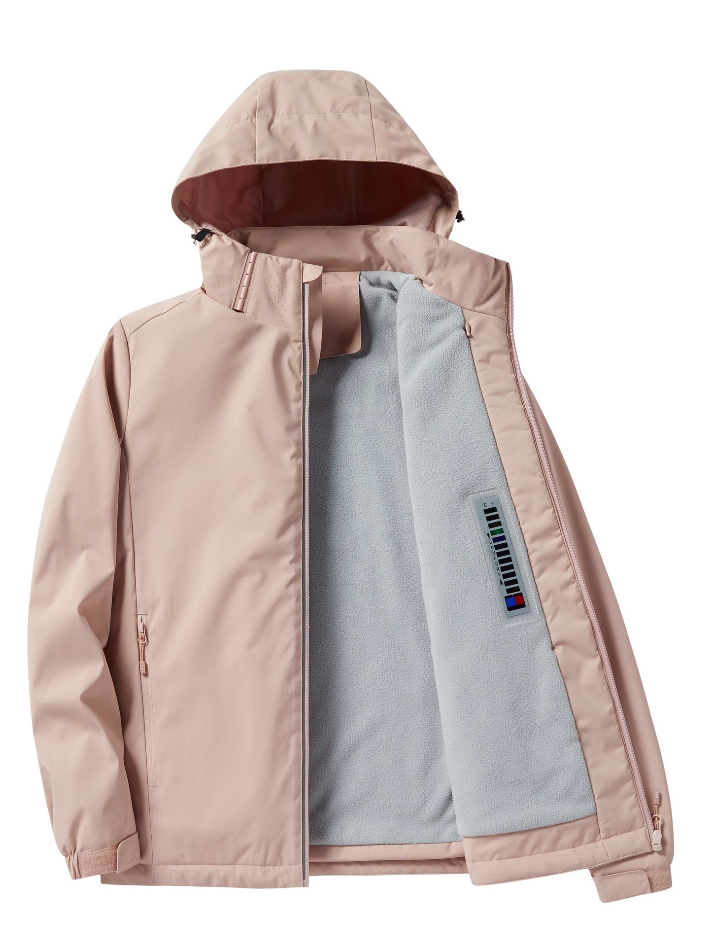 Elegante chaqueta de invierno de forro polar impermeable con capucha para mujer | Perfecta para actividades al aire libre