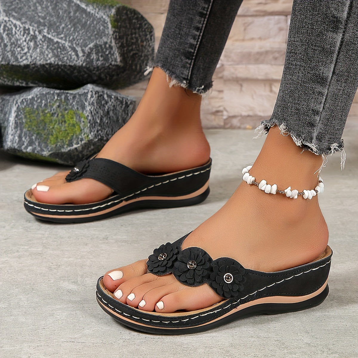Trudy® | Sandalias elegantes y cómodas con tiras florales