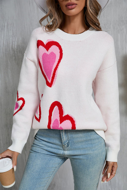 Jersey Zemira | Jersey casual estampado corazón
