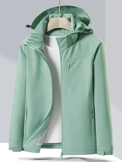 Elegante chaqueta de invierno de forro polar impermeable con capucha para mujer | Perfecta para actividades al aire libre