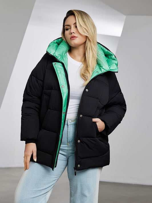 Chaqueta de plumón cálida y casual con relleno para mujer | Ideal para otoño/invierno