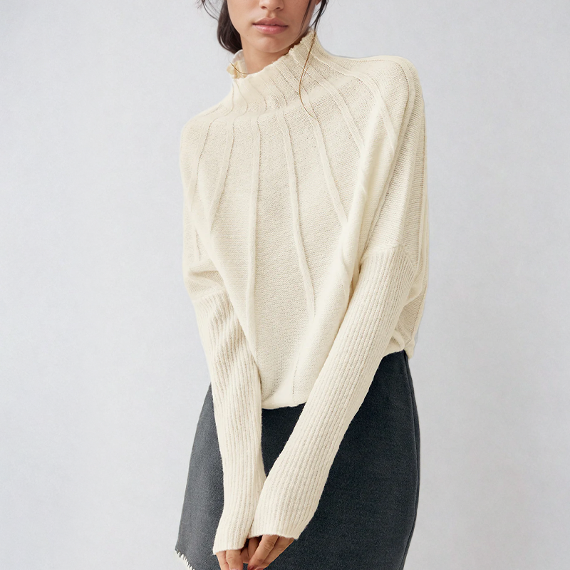 Jaeda - Elegante jersey de cuello alto de invierno para mujer