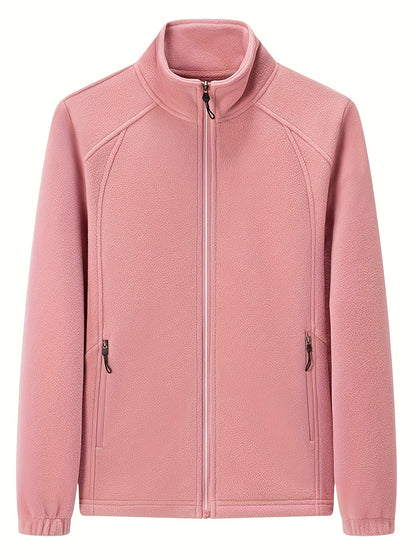 Fenna | Chaqueta de exterior de felpa con cuello alto y manga larga