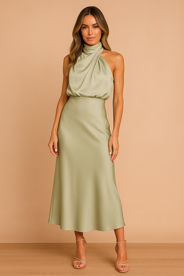 Elegancka Sukienka Jedwabna Damska