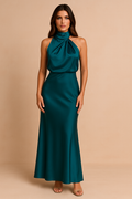 Elegancka Damska Sukienka Maxi Halter