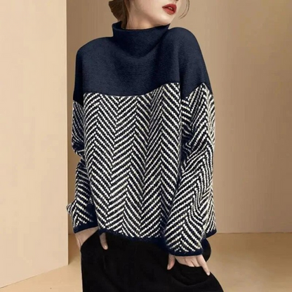 Daniela | jersey de algodón con cuello alto