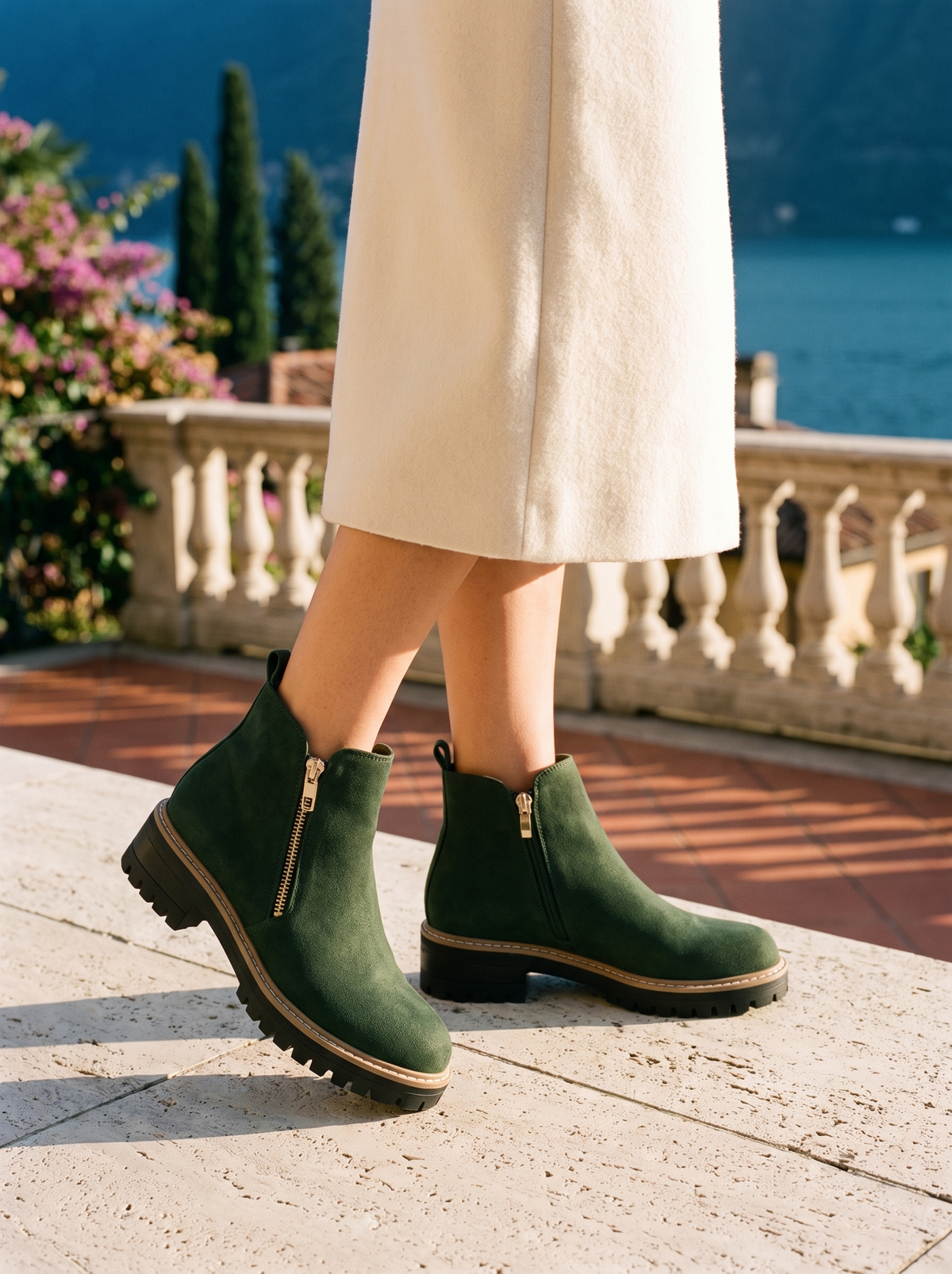 Damskie Botki Ankle Boots Z Zameczkiem