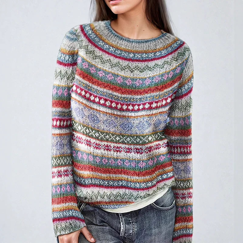 Patti | Jersey de punto a rayas de colores