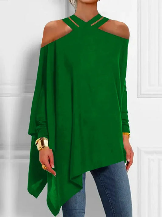 Angela - Blusa suelta con hombro visible