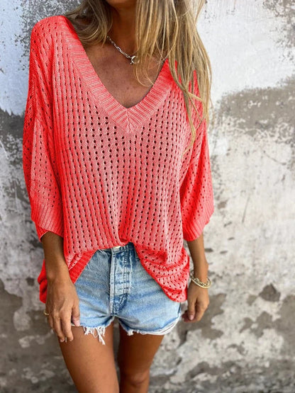 Karla | Top de punto con escote en V