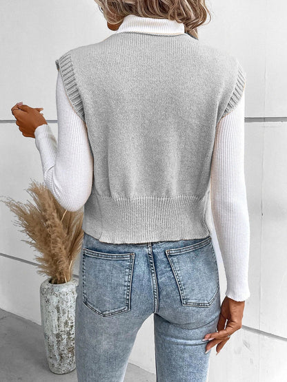 Mila | Chaqueta de punto con cuello de pico y botones para mujer
