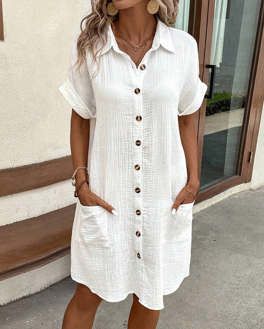 Cómodo vestido camisero para mujer