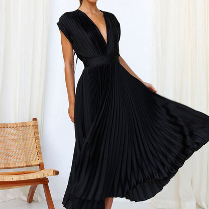 Vestido sin mangas con cuello en V y ajuste regulable