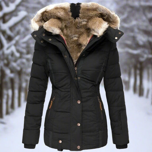 Eva - Chaqueta de invierno de alta calidad forrada de piel sintética para los días fríos