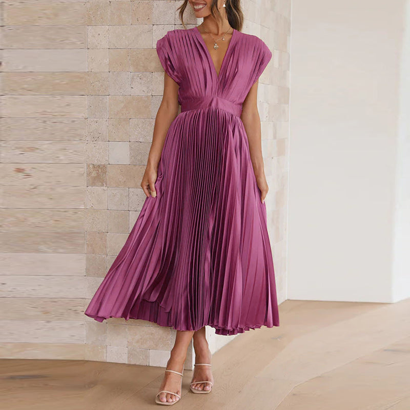 Vestido sin mangas con cuello en V y ajuste regulable