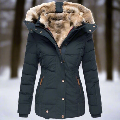 Eva - Chaqueta de invierno de alta calidad forrada de piel sintética para los días fríos