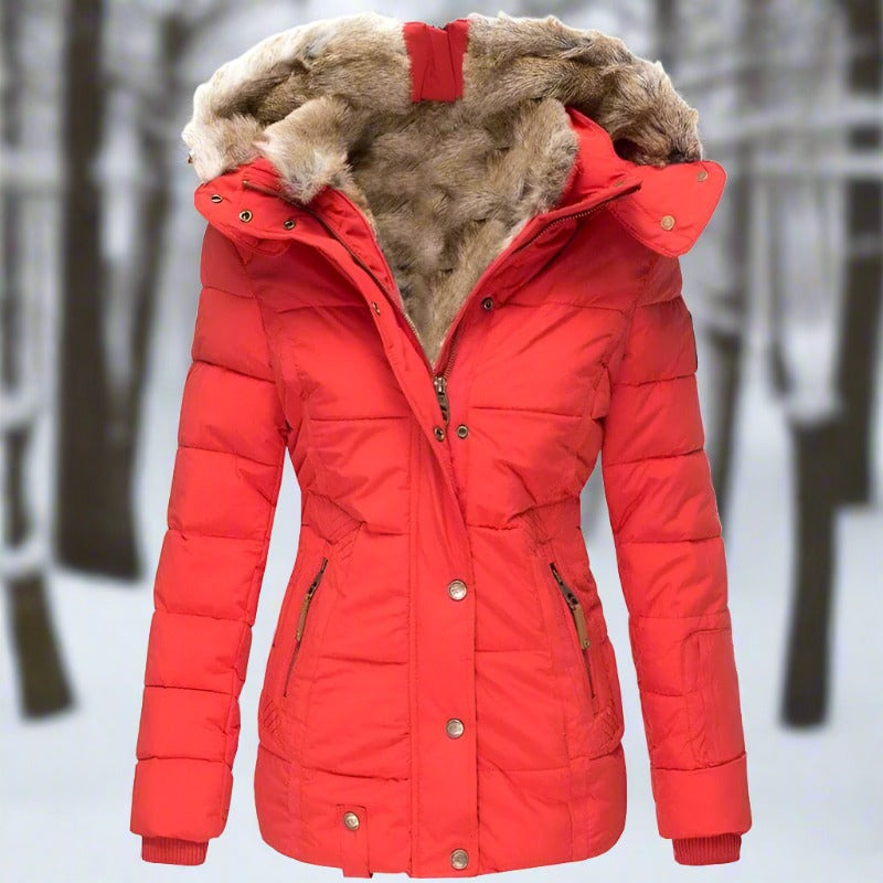 Eva - Chaqueta de invierno de alta calidad forrada de piel sintética para los días fríos