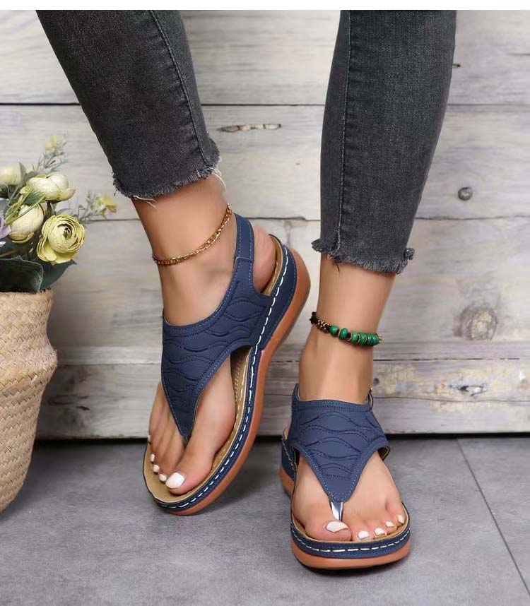 Irene® | Romanza Elegantes sandalias con tacón de cuña para el look playero del verano