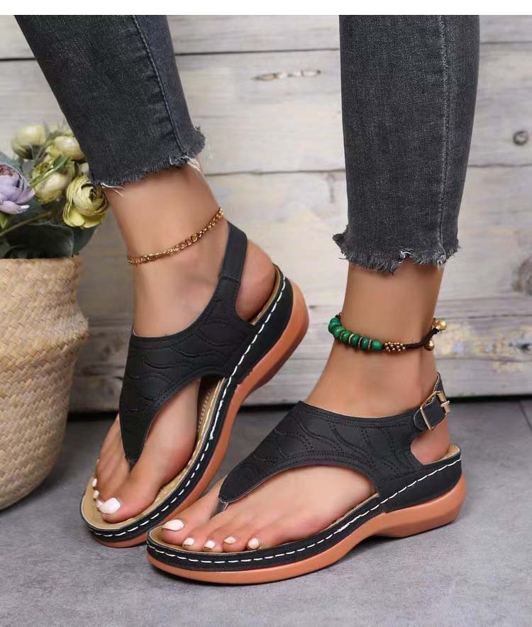 Irene® | Romanza Elegantes sandalias con tacón de cuña para el look playero del verano