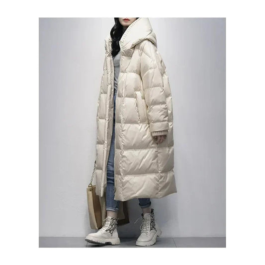 Celie | Chaqueta larga con capa de plumón