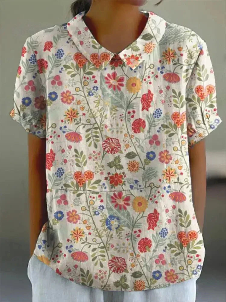 Blusa con estampado floral para mujer