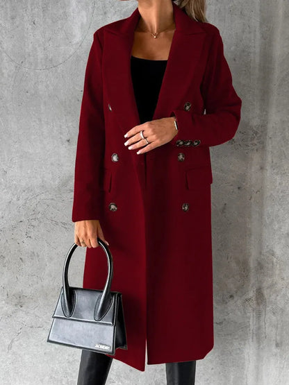 Chaqueta de invierno con solapas para mujer