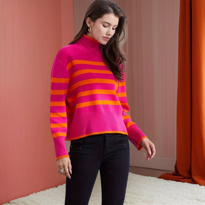 Mira | Jersey de rayas y cuello alto