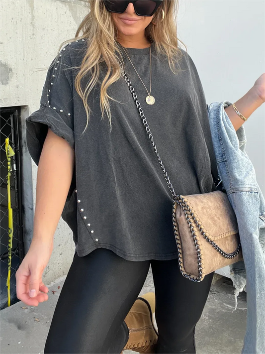 Vela Shirt | Camiseta oversize con tachuelas