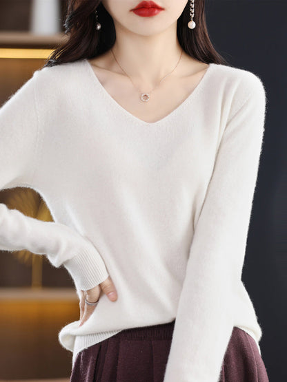 Umaya Sweater | Jersey cuello pico mujer