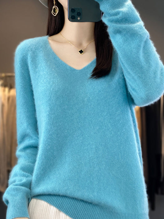 Umaya Sweater | Jersey cuello pico mujer