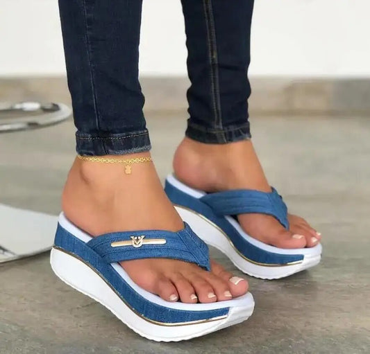 Yara® | Elegantes sandalias de tacón de cuña grueso para mujer