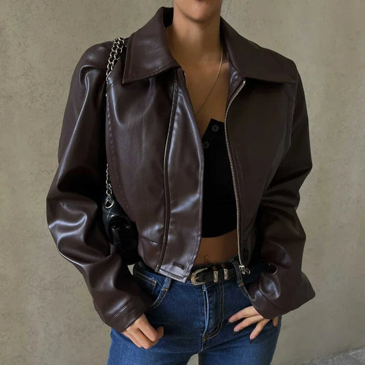 Chaqueta marrón para mujer