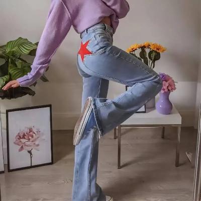 Charielles - Pantalones de bolsillo Chic Star para mujer
