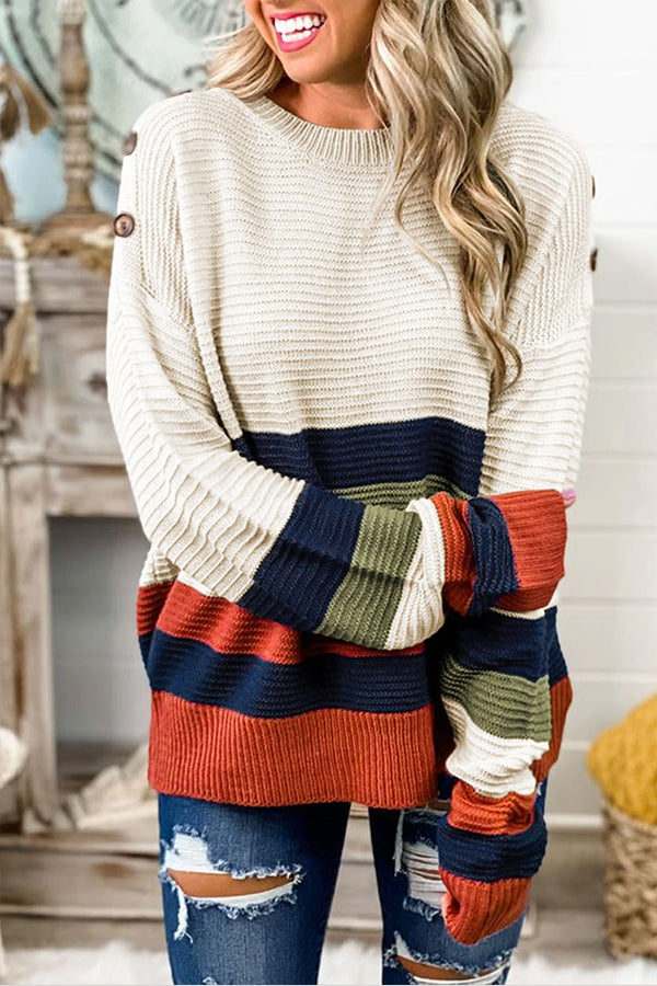 Jersey de botones de colores vivos