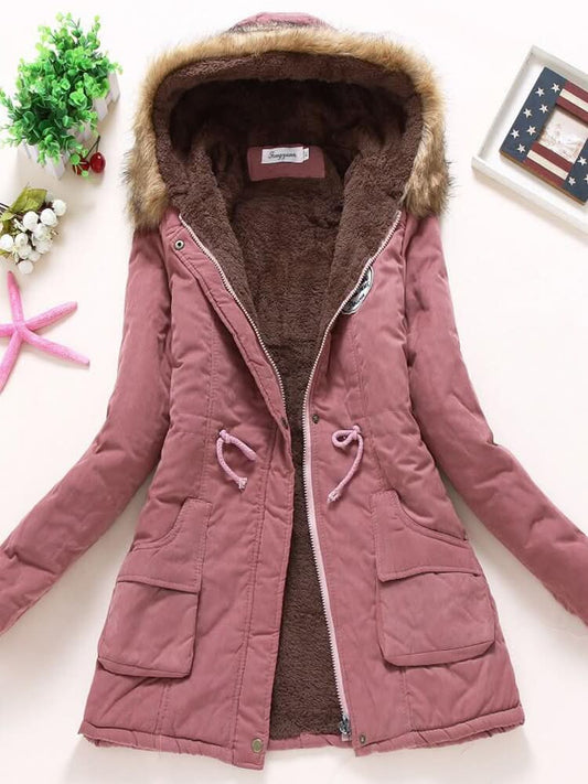 Abrigo de invierno para mujer, moderno, cálido y adaptable