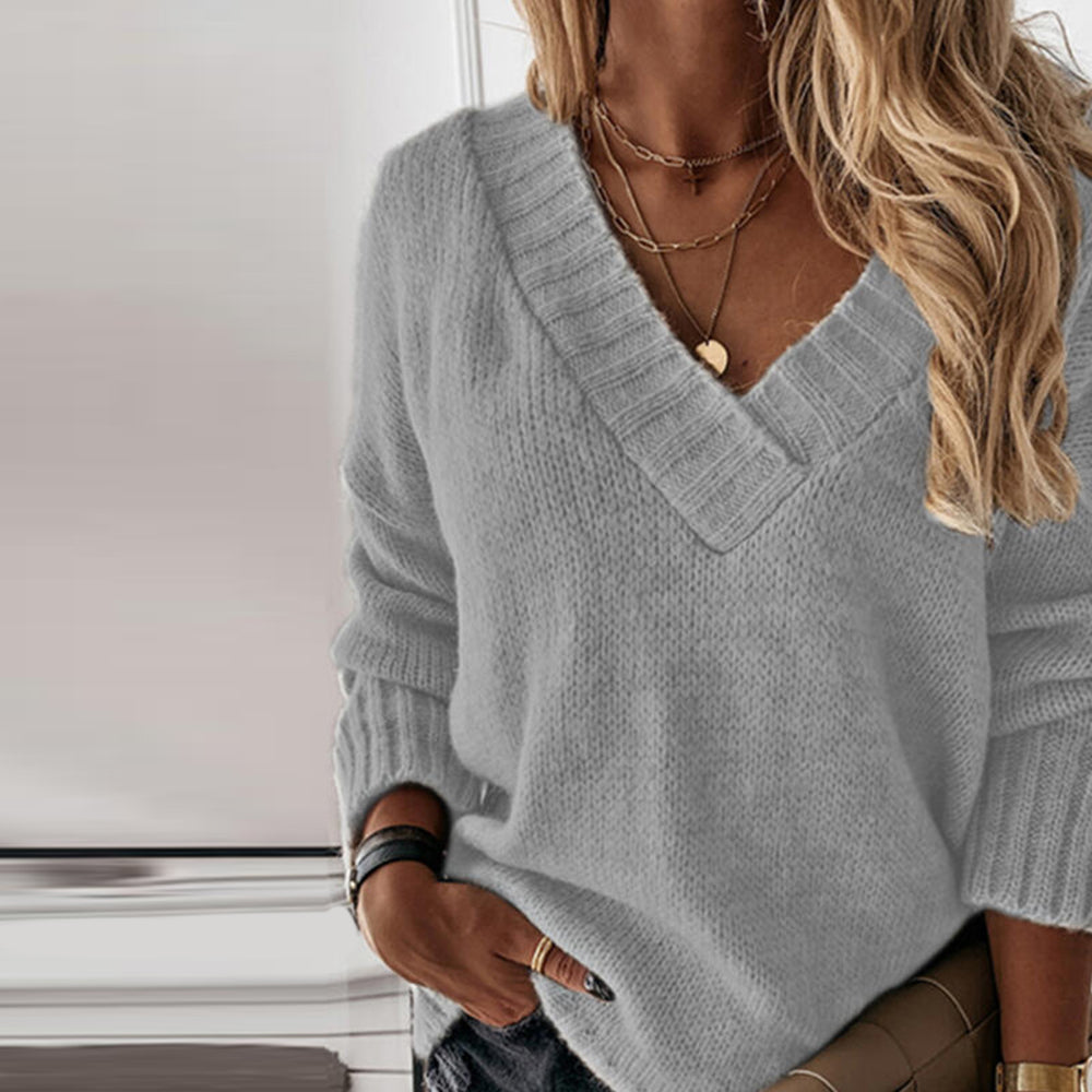 Diane | Jersey de punto transpirable con cuello de pico