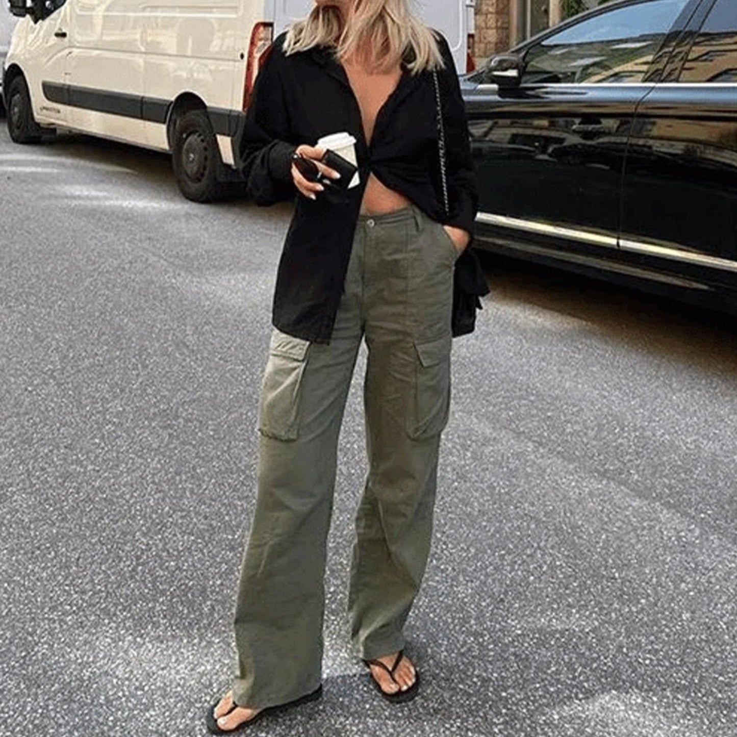 Cheska - Elegantes pantalones cargo para mujer