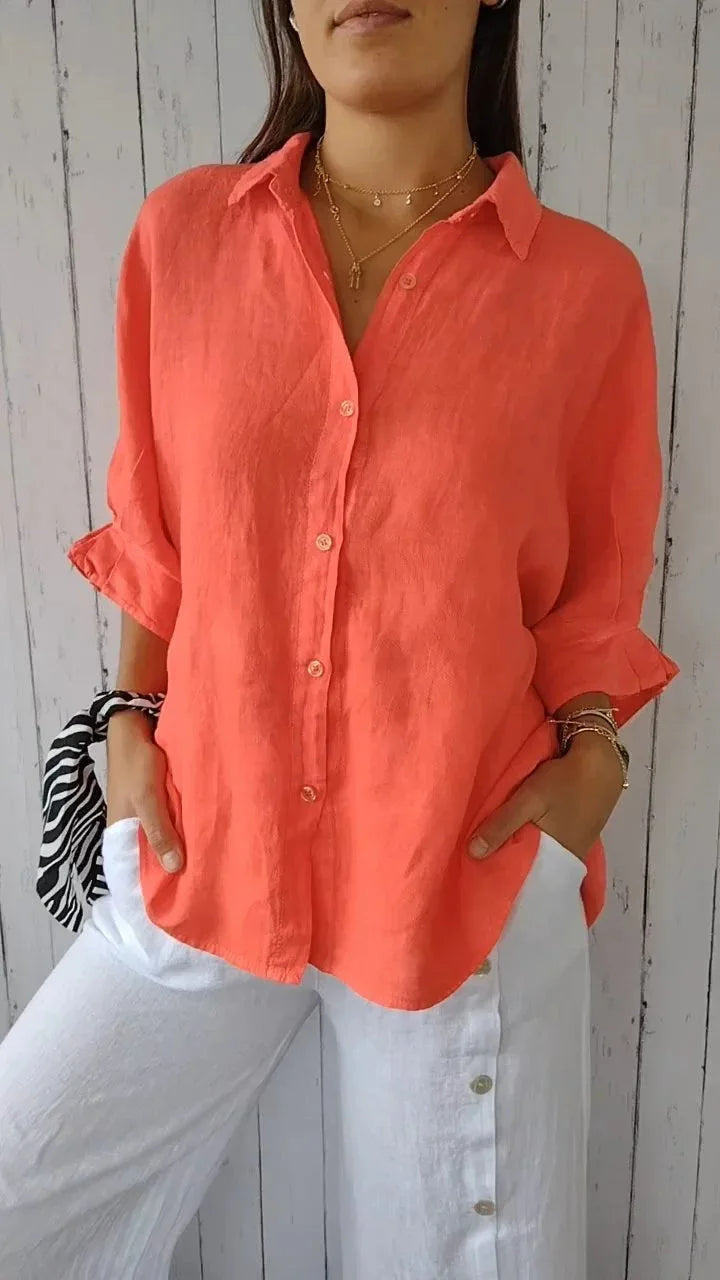 Cheryl | Elegante Blusa de Lino para Mujer