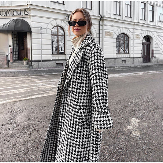 Gabardina de señora con estampado glencheck
