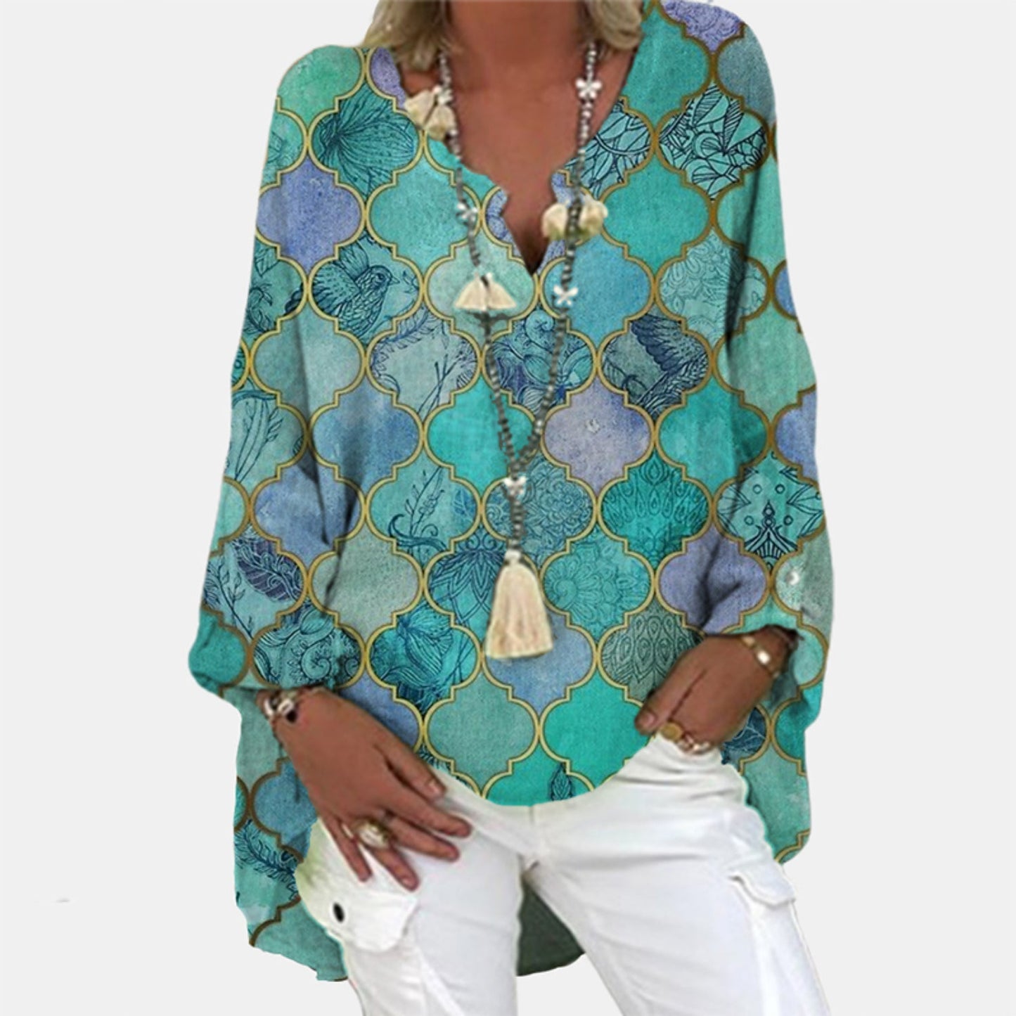 MiaMilana - Elegante blusa de lino para mujer