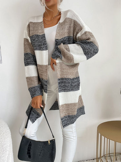 Chaqueta de punto de manga larga para mujer