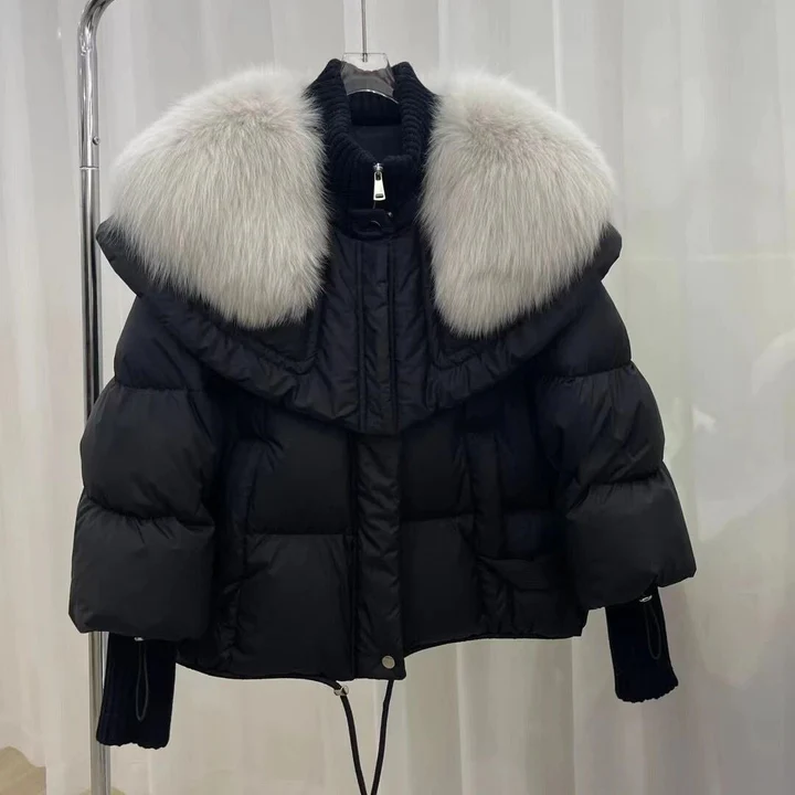 Cálida chaqueta de piel de invierno para mujer | Lien