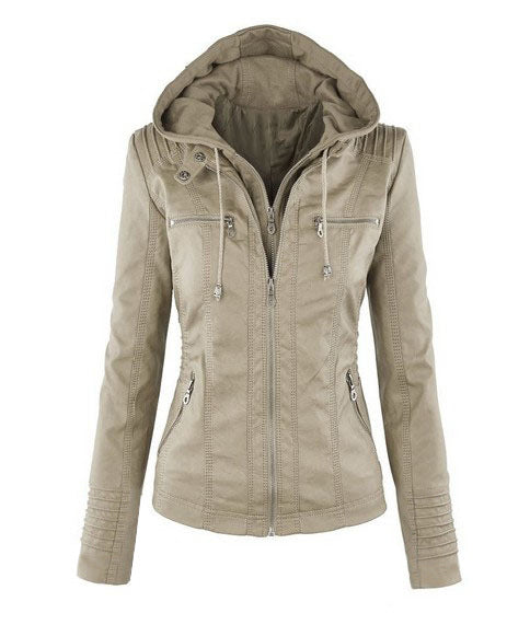 Chaqueta con capucha desmontable para mujer