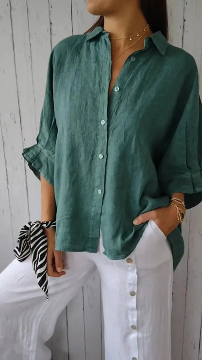 Cheryl | Elegante Blusa de Lino para Mujer