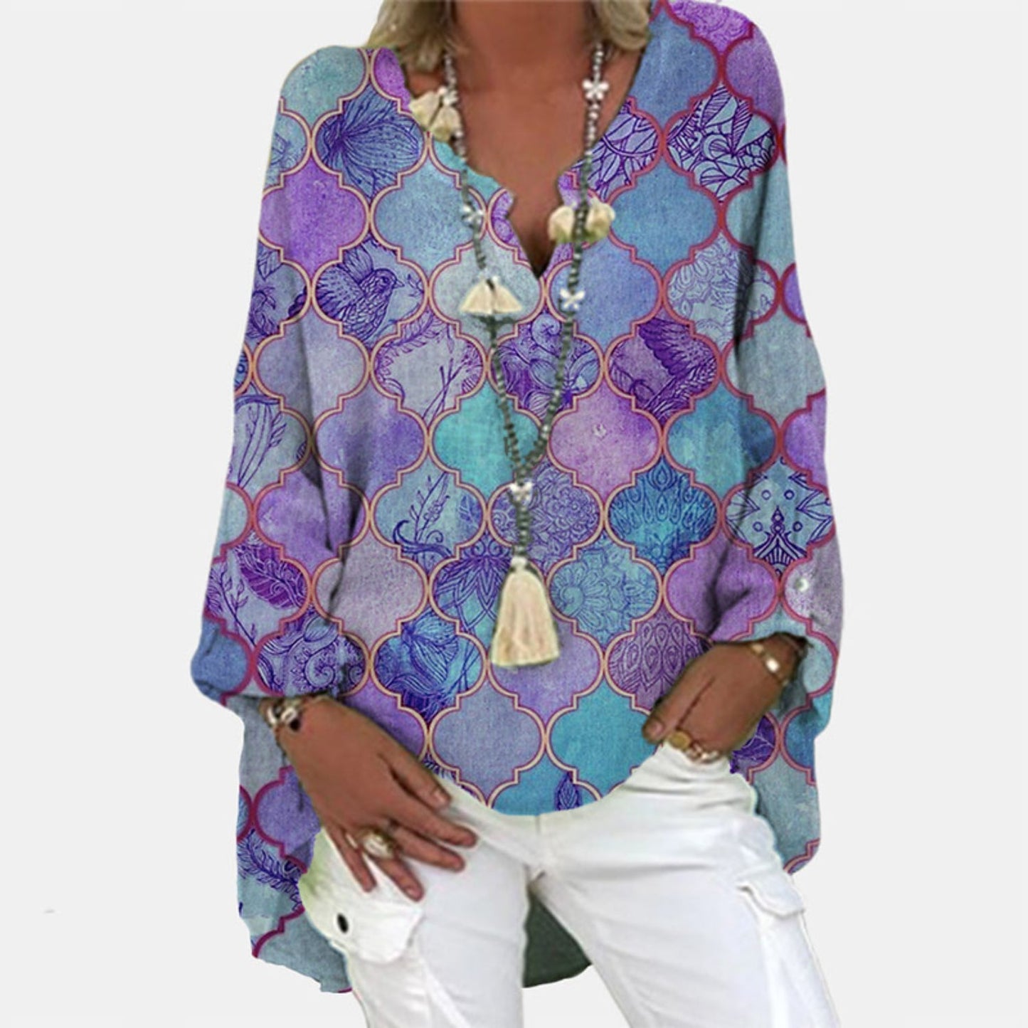 MiaMilana - Elegante blusa de lino para mujer