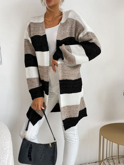 Chaqueta de punto de manga larga para mujer